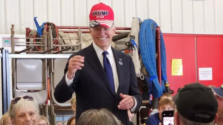 ABD Başkanı Biden, “Trump” yazılı şapka taktı